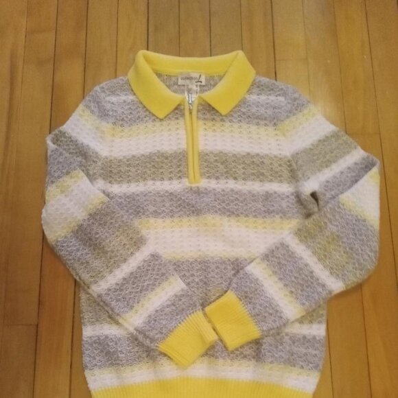 Yellow/Gray sweater - size 4 NWOT - Picture 2 of 4